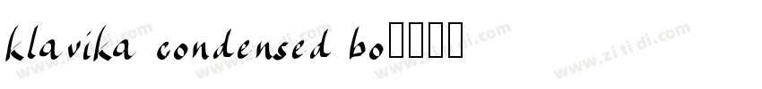 klavika condensed bo字体转换